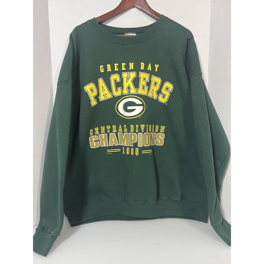 VTG‎ 90s Green Bay Packers NFL Nutmeg Mills Crewneck Sweatshirt Size XXL 046